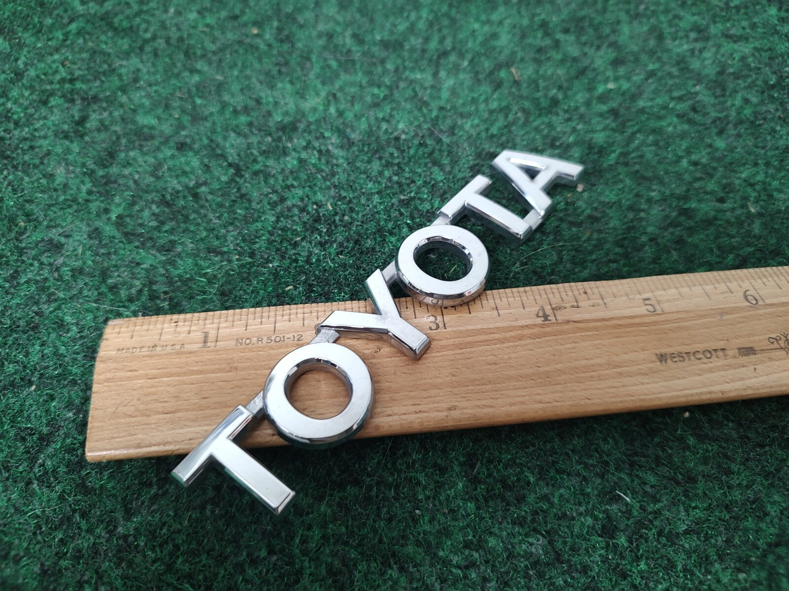 Toyota OEM Chrome Plastic 5" Rear Trunk Emblem Badge Logo Nameplate Name 1M4