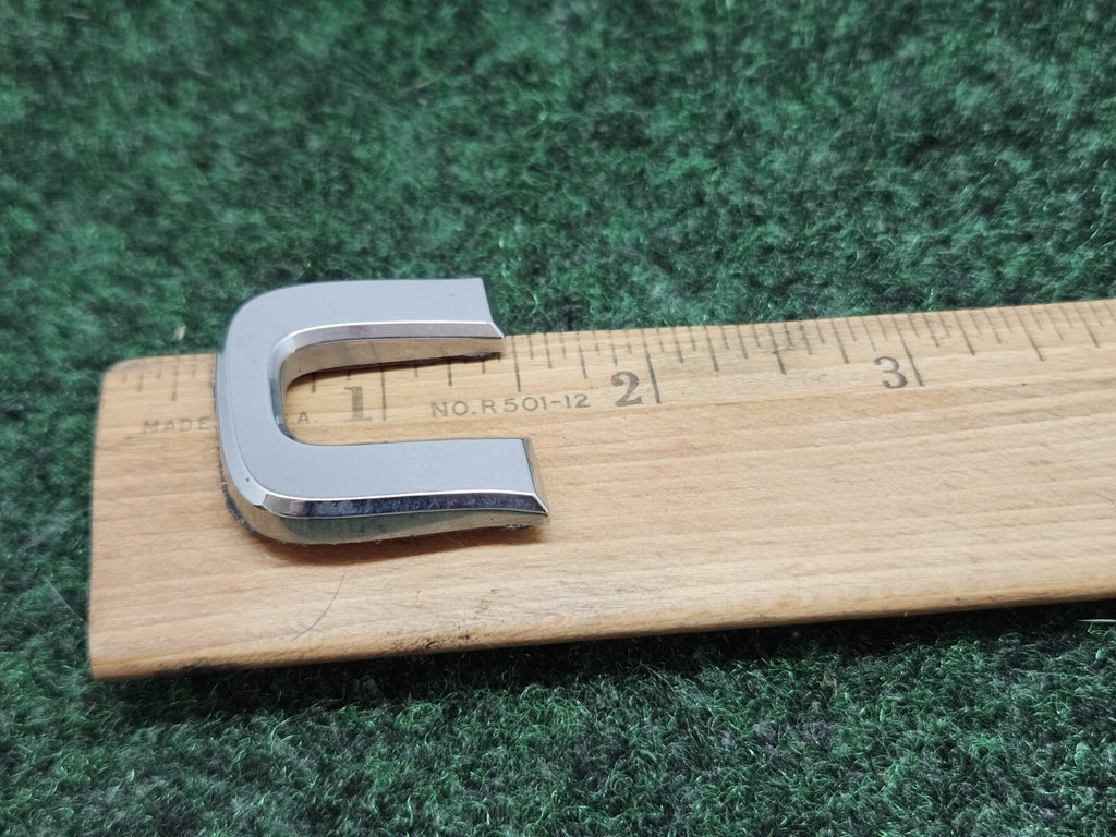 OEM Chrome "U" Hood Hatch Individual Letter Emblem Badge Logo Nameplate 2S6