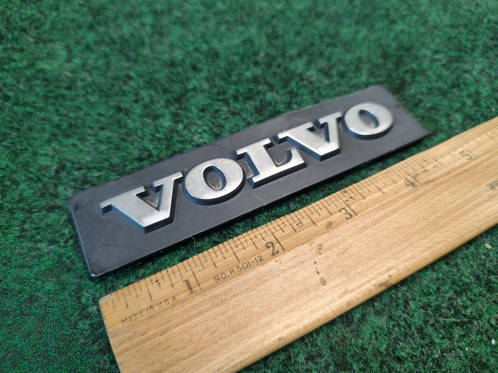 Volvo OEM 240 & 960 Black Metal Side Fender Emblem Badge Logo 1321746 3S8