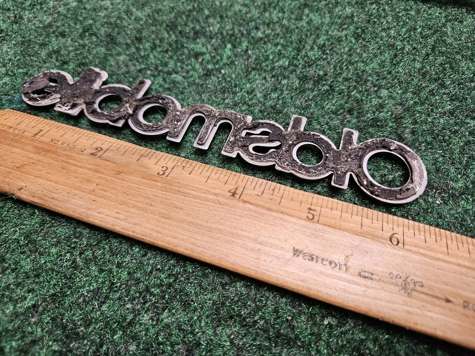 Oldsmobile Chrome Emblem Badge Logo Nameplate Name OEM Plate 6.5" 5M2