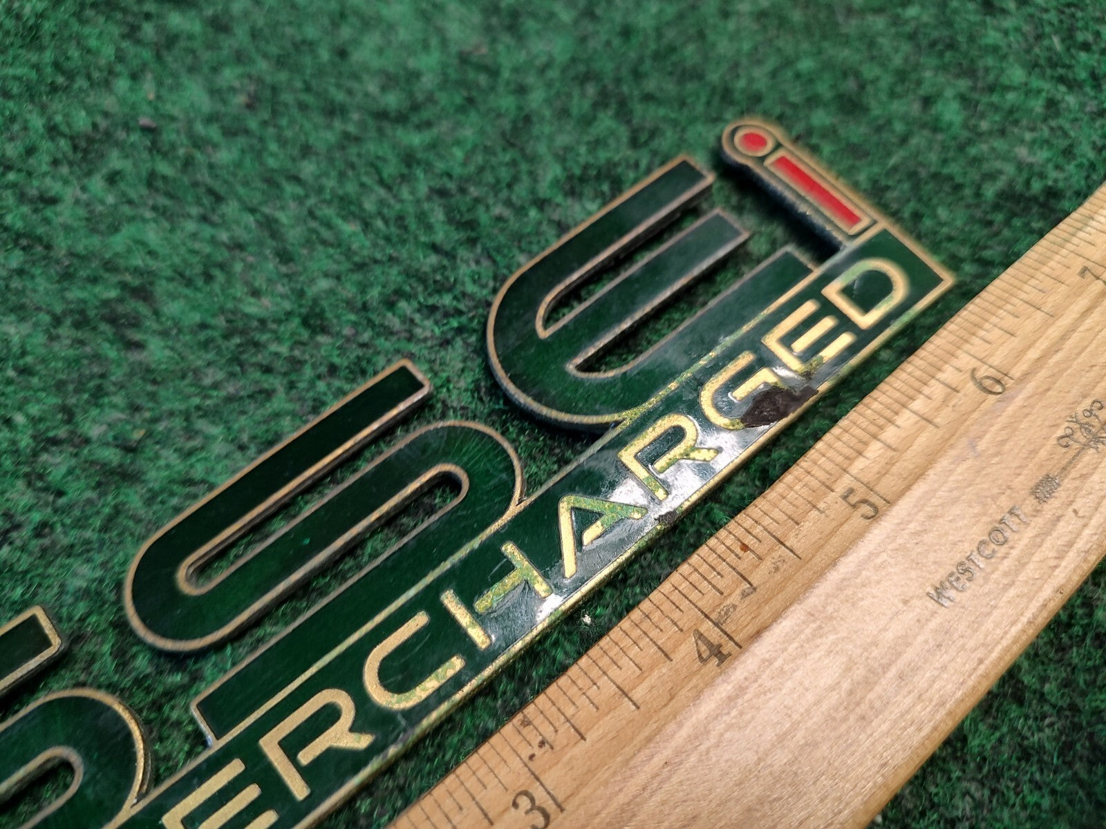 Pontiac SSEi Supercharged Green Metal Emblem Badge Logo Nameplate Name Plate 5S1