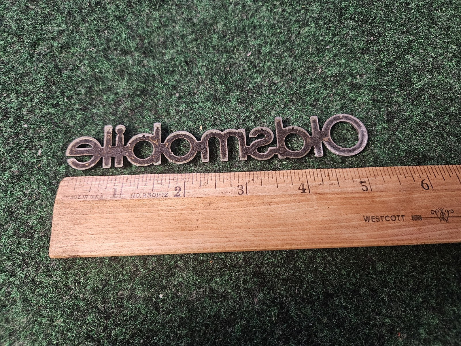 Oldsmobile Chrome Emblem Badge Logo Nameplate Name OEM Plate 5.25" 4M8