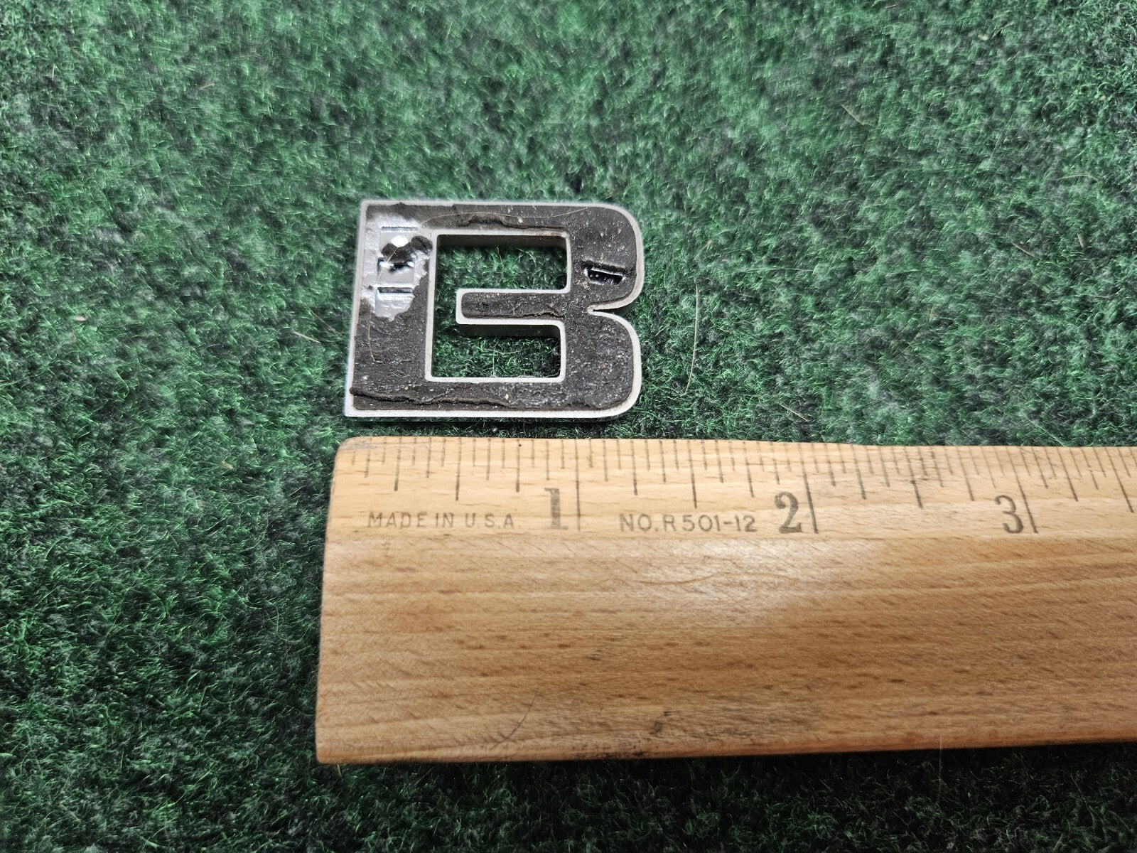 OEM "B" Chrome B Individual Letter Lettering Emblem Badge Logo Nameplate 3D 7S7