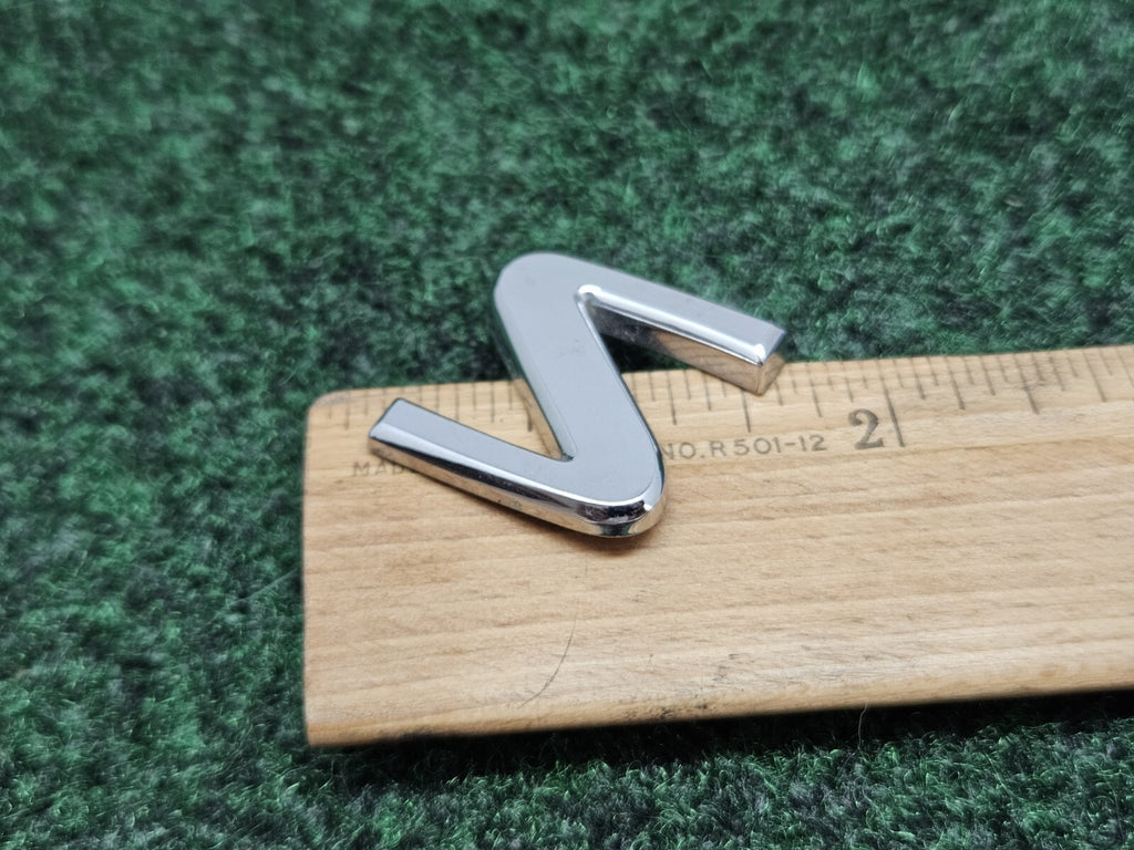 OEM Chrome "S" Hood Hatch Individual Letter Emblem Badge Logo Nameplate 7S9