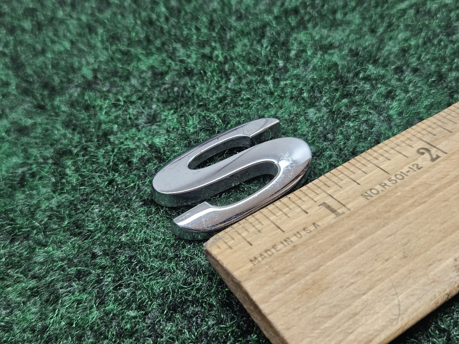 OEM "S" 3D Chrome Individual Letter Lettering S Emblem Badge Logo Nameplate 2S2