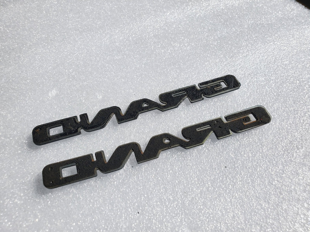 (2) Pontiac OEM Grand Am Chrome Emblem Badge Logo Nameplate Name Plate VNTG