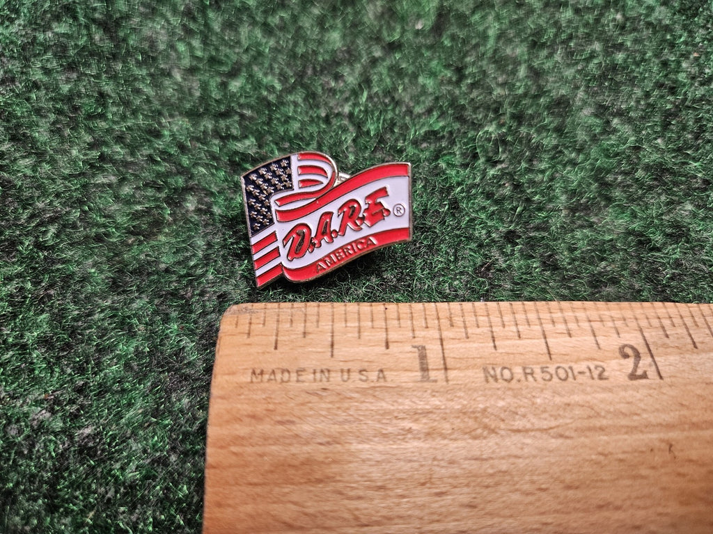 Drug Abuse Resistance Education D.A.R.E. - USA Flag Vintage Lapel Pin Tie Tack
