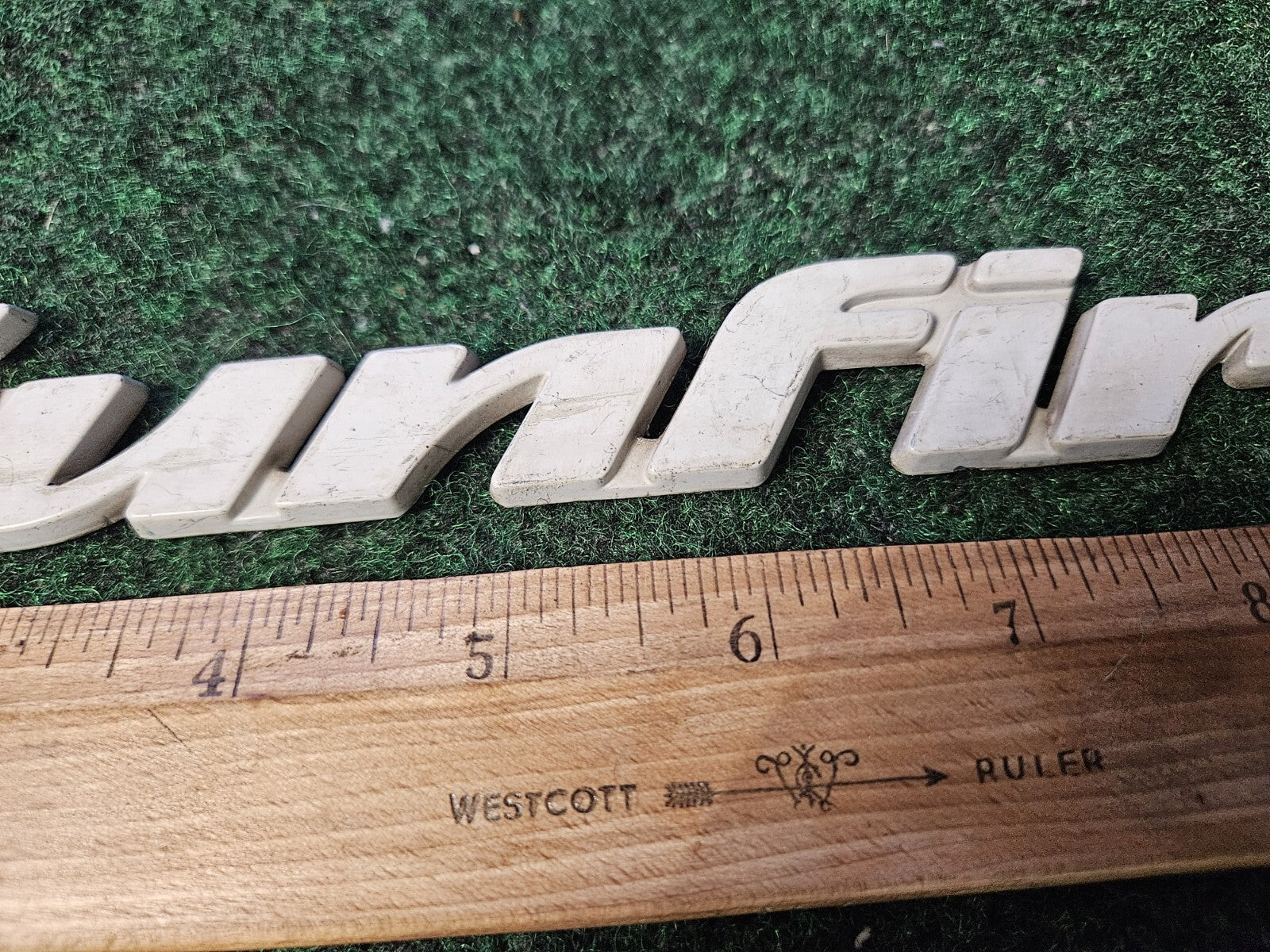 1998-2004 Pontiac Sunfire Emblem Badge Logo Nameplate Name Plate White 4M9