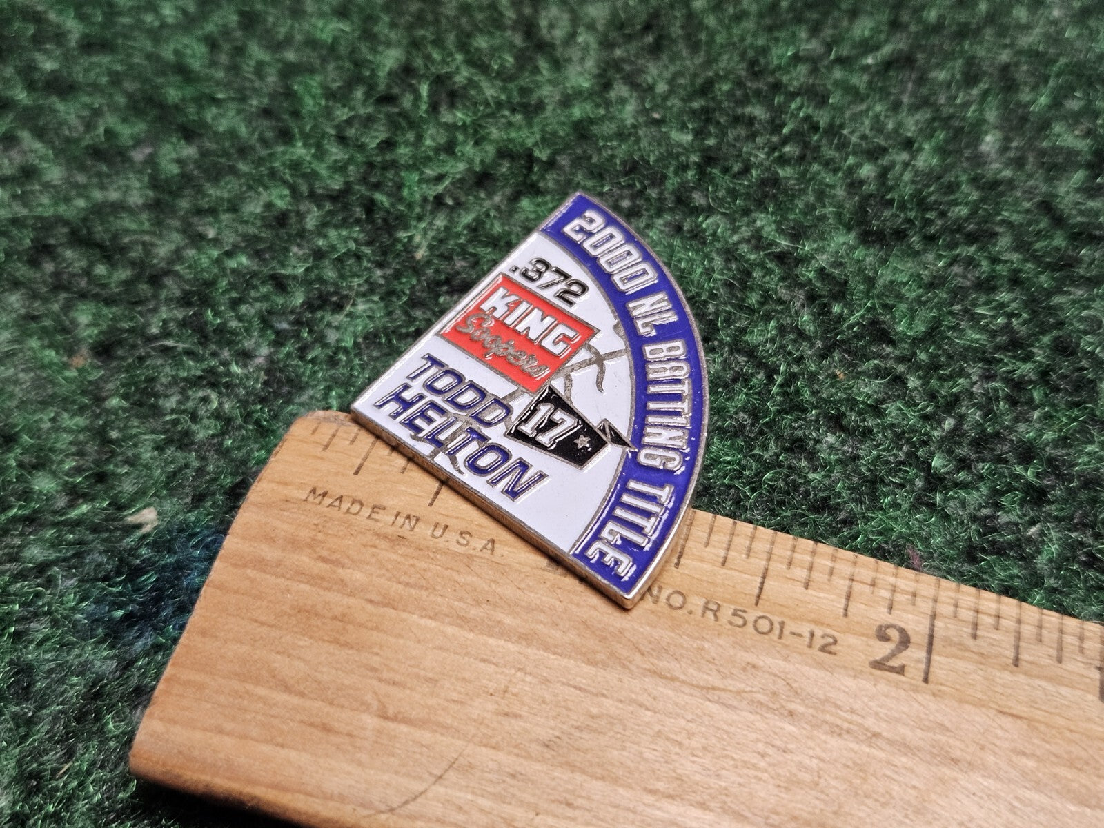 Todd Helton Colorado Rockies 2000 NL Batting Title Coors Field Lapel Hat Pin