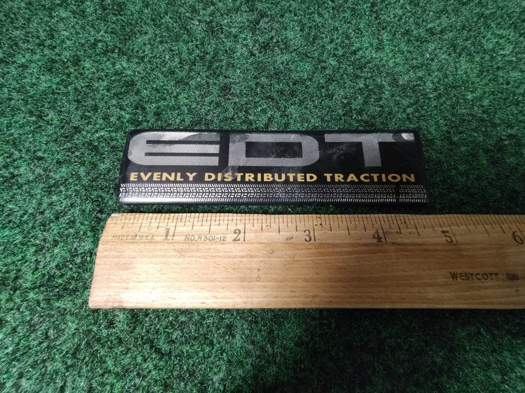 Evenly Distributed Traction Emblem OEM NAME PLATE Badge Logo Nameplate EDT 7S1