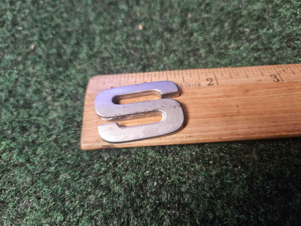 OEM "S" Silver Individual Letter Lettering Emblem Badge Logo Nameplate 4M7