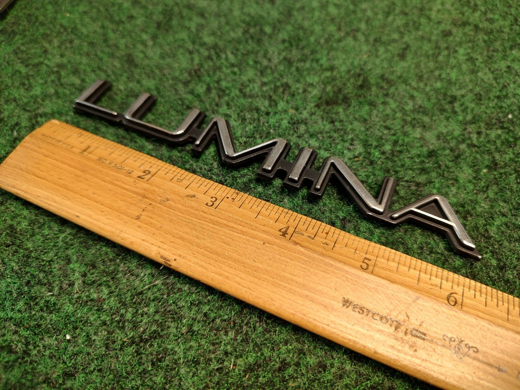 Chevy OEM Lumina Chrome 6" Rear Trunk Emblem Badge Logo Nameplate Name Plate 2S3