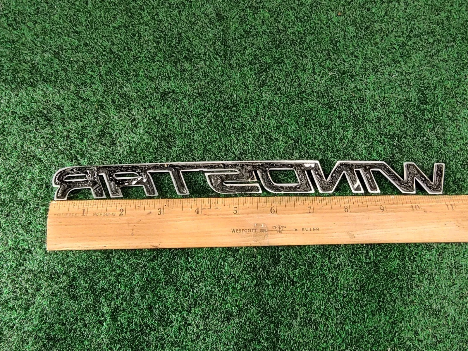 99 00 01 02 03 FORD WINDSTAR REAR CHROME EMBLEM LOGO BADGE SYMBOL USED OEM 1S1