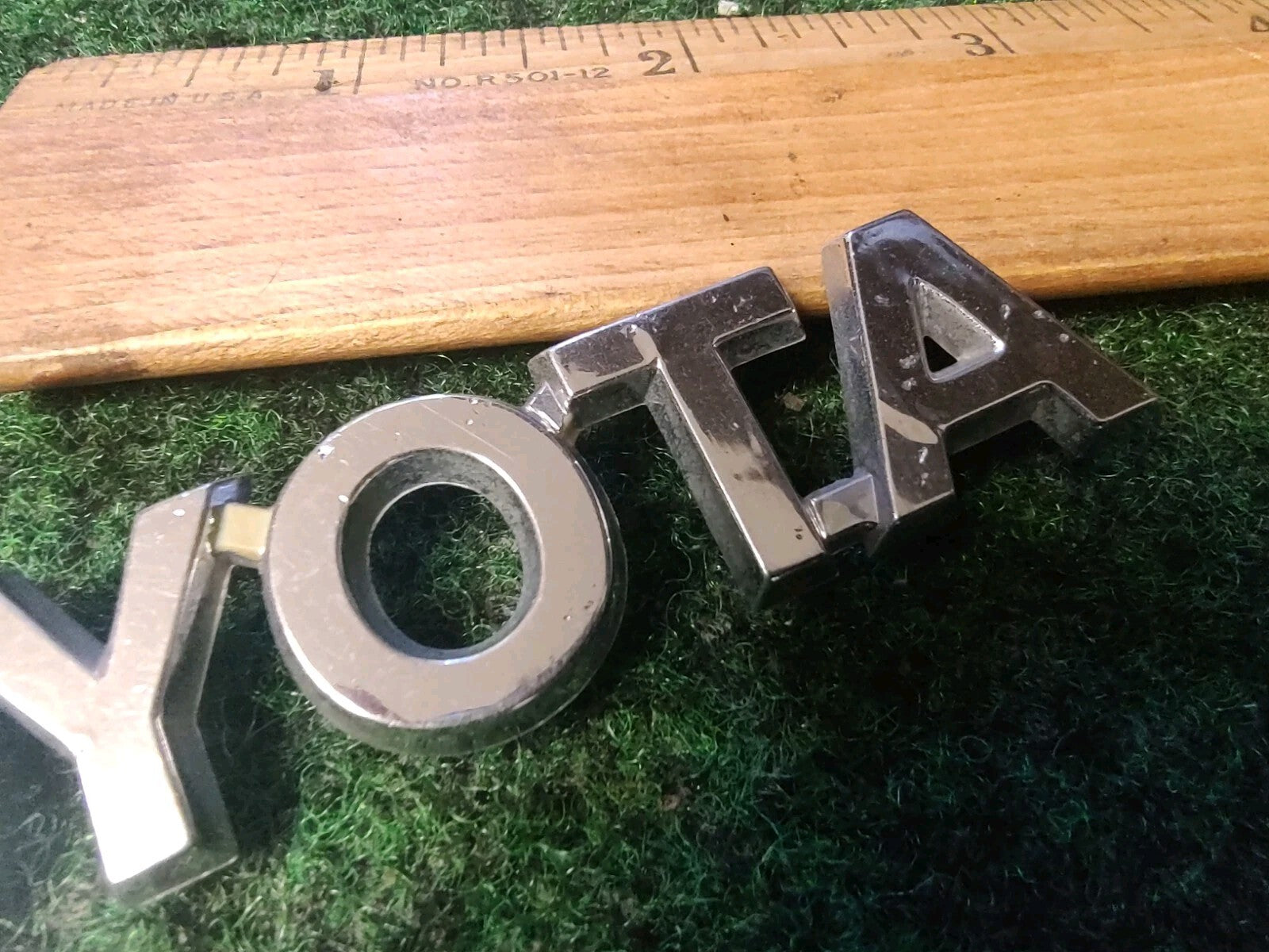 Toyota Rear Trunk Lid Emblem Name Plate Nameplate 4'' Inch Chrome OEM 4S3