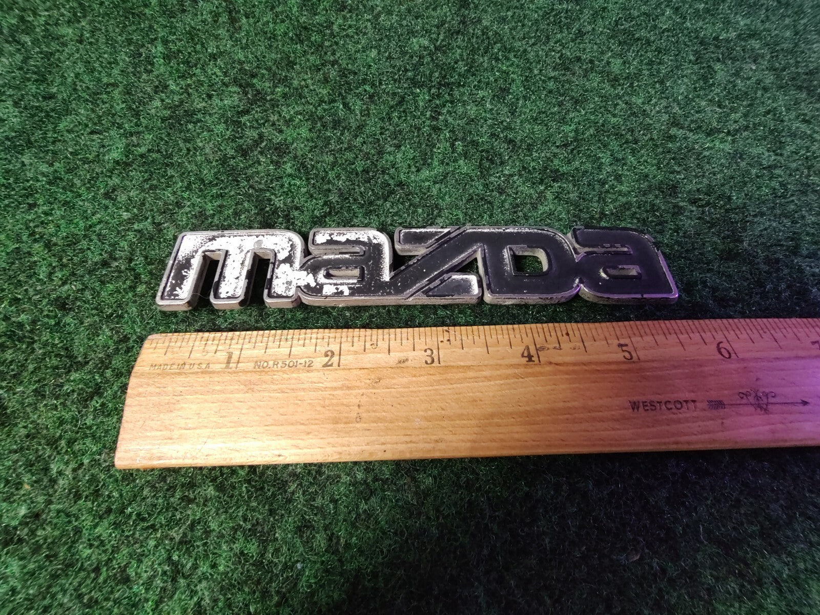 Mazda OEM Chrome Emblem Badge Logo Nameplate Name Plate ~5.75" 5S1