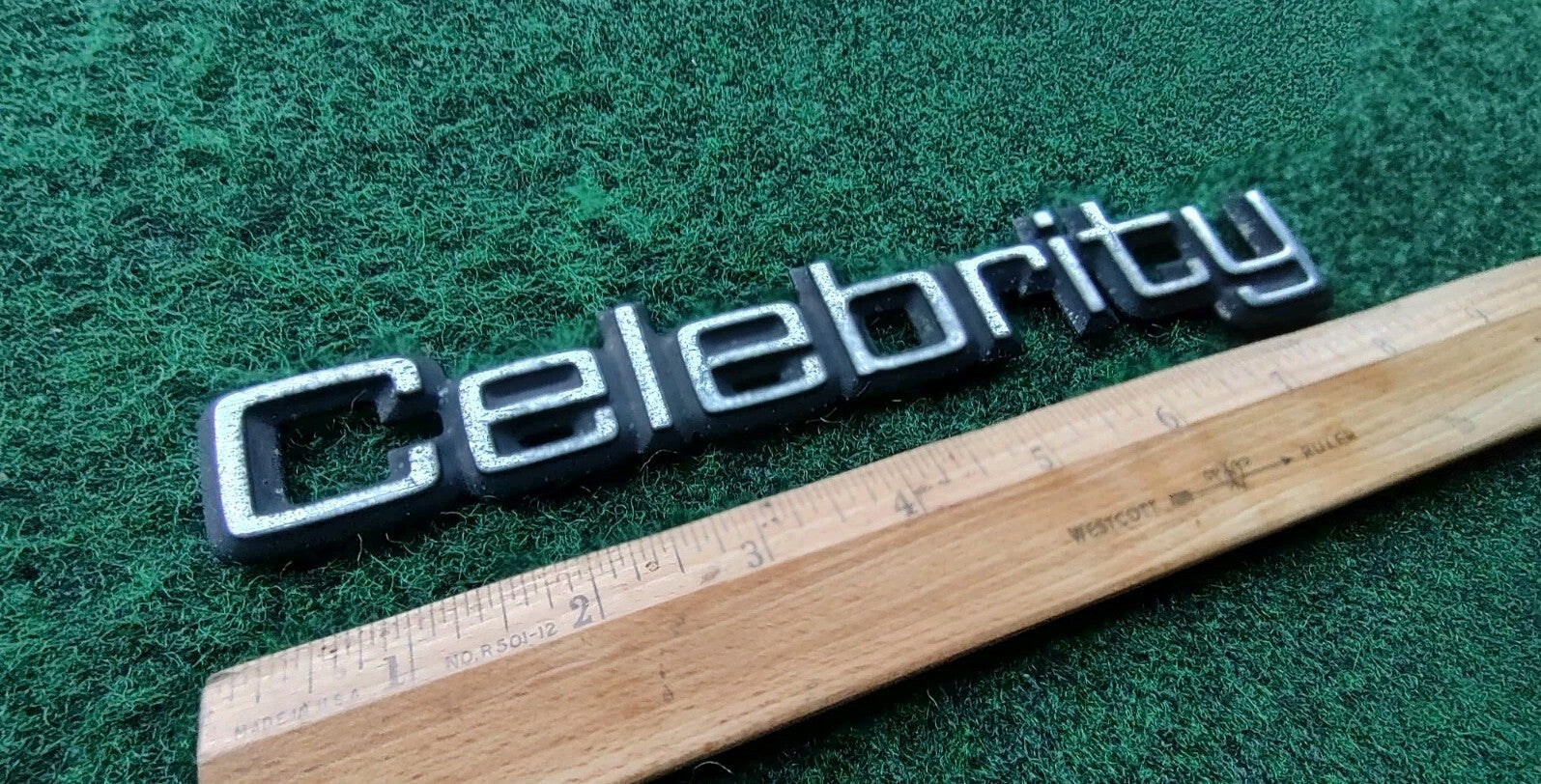 Chevy OEM Celebrity Chrome & Black 8" Emblem Badge Logo Nameplate Name Plate 5S3