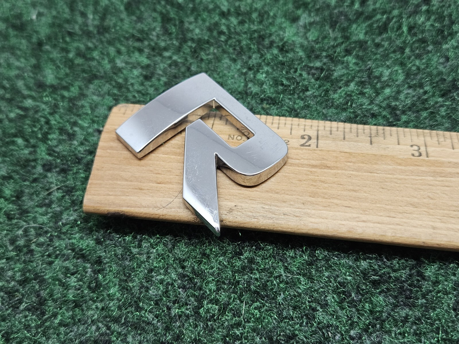 OEM "R" Chrome Hood Hatch Individual Letter Emblem Badge Logo Nameplate 7S9