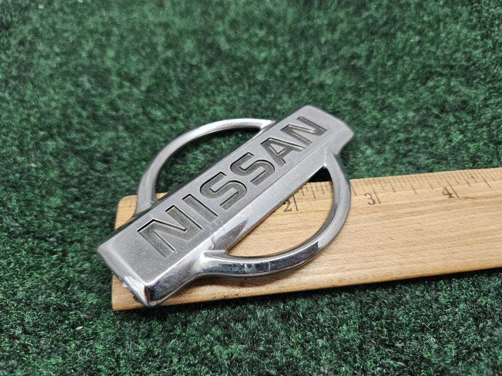 T80611 1993-1998 Nissan Quest Rear Trunk Emblem Chrome Hatch Badge 3 1/2 OEM GL1