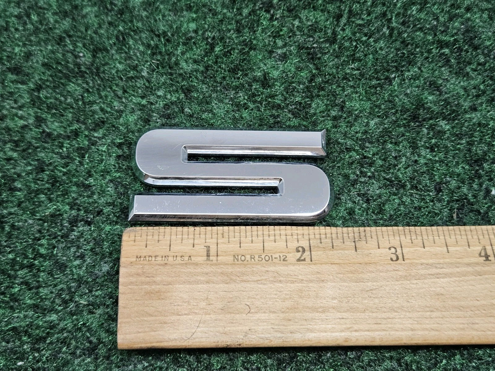 OEM Chrome "S" Hood Hatch Individual Letter Emblem Badge Logo Nameplate 2S2