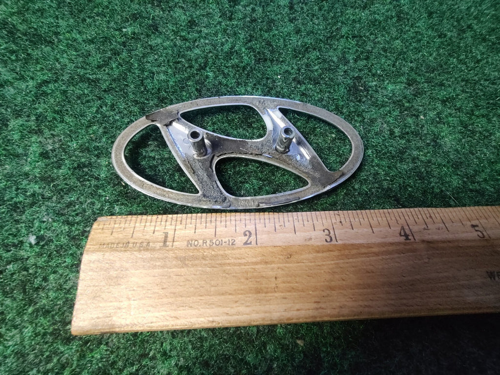 Hyundai Emblem Logo Symbol Badge Chrome OEM Nameplate Name Plate 3.75" 7S3