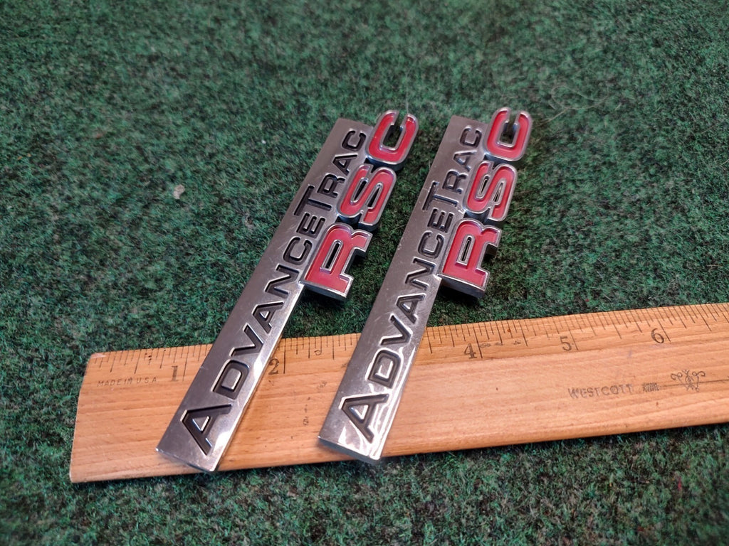 (2) Ford Expedtion Explorer Rear Chrome ADVANCE TRAC RSC NAMEPLATE Emblem 3S1