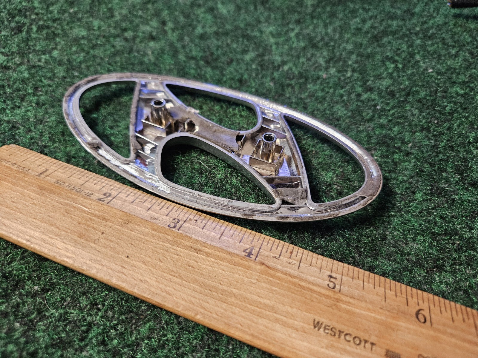 Hyundai Emblem Logo Symbol Badge Chrome OEM Nameplate Name Plate ~5" 4M6