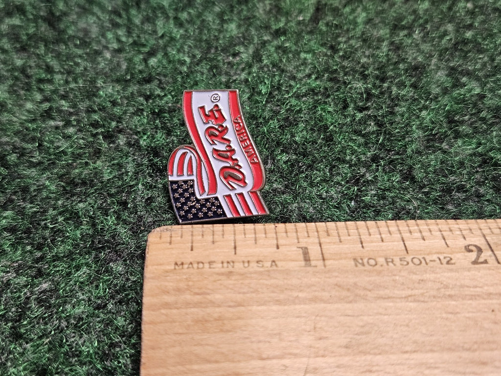 Drug Abuse Resistance Education D.A.R.E. - USA Flag Vintage Lapel Pin Tie Tack