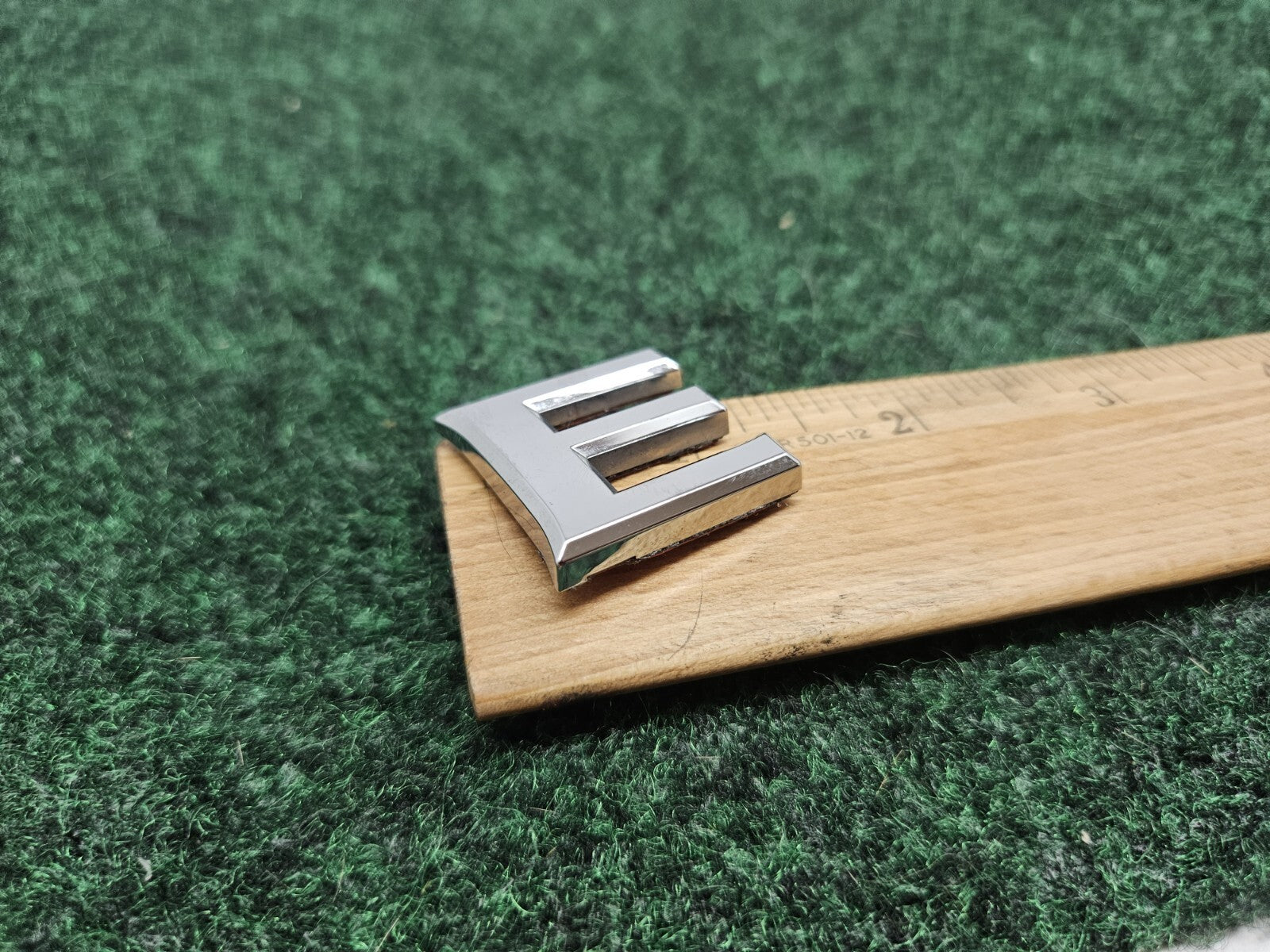OEM Chrome "E" Hood Hatch Individual Letter Emblem Badge Logo Nameplate 7S7