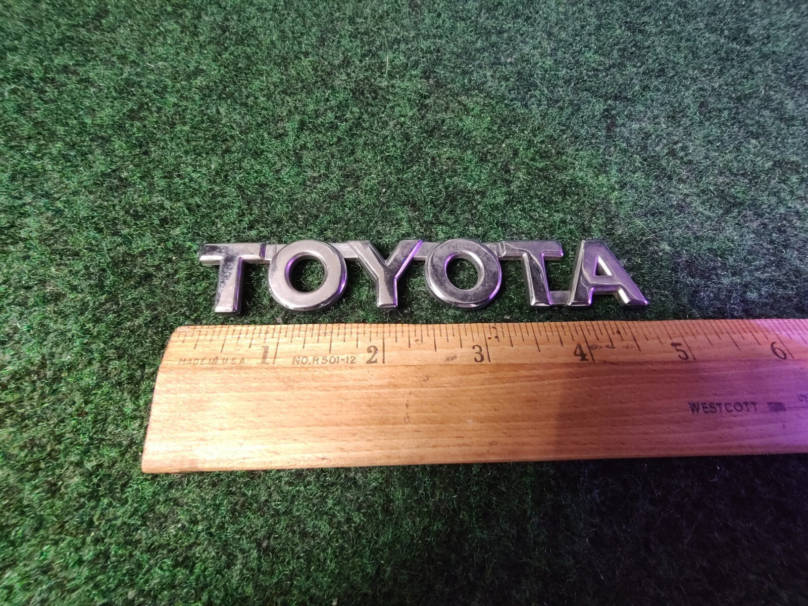 Toyota OEM Chrome Plastic 4.75" Emblem Badge Logo Nameplate Name 7544 02070 2M4