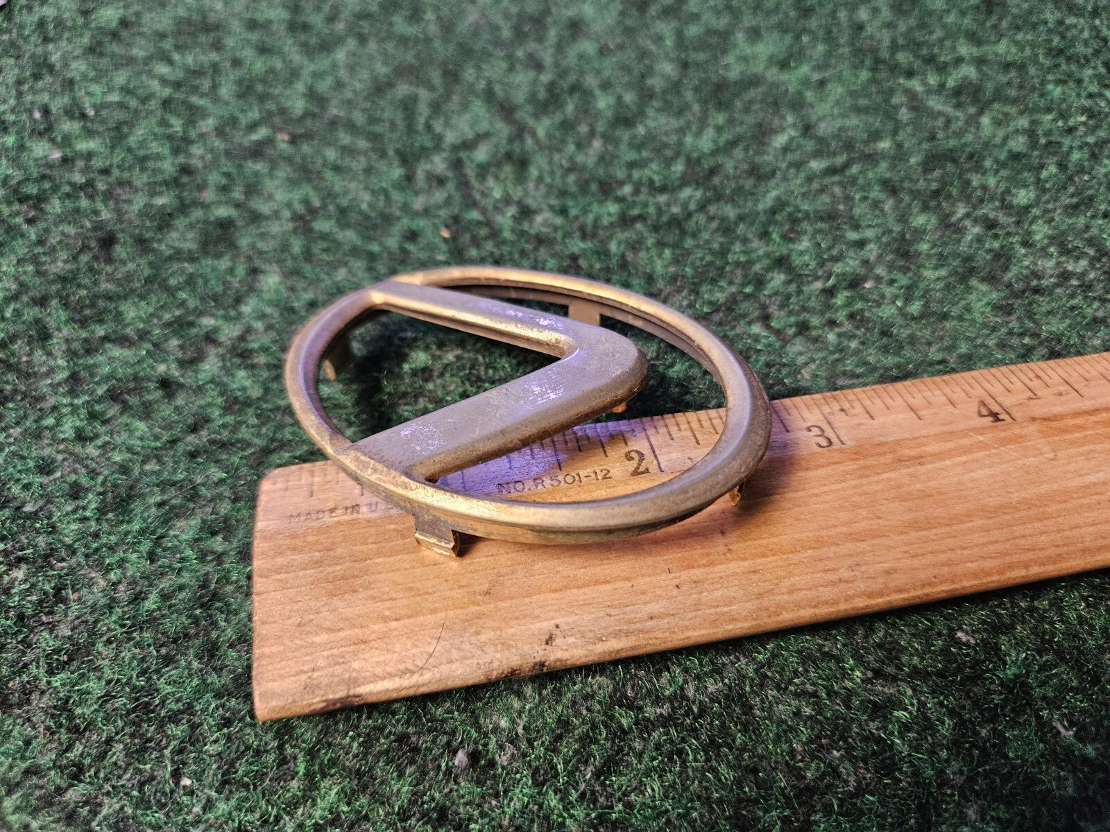 Lexus Emblem Badge Logo Gold Name Plate OEM Used 899037 4M9