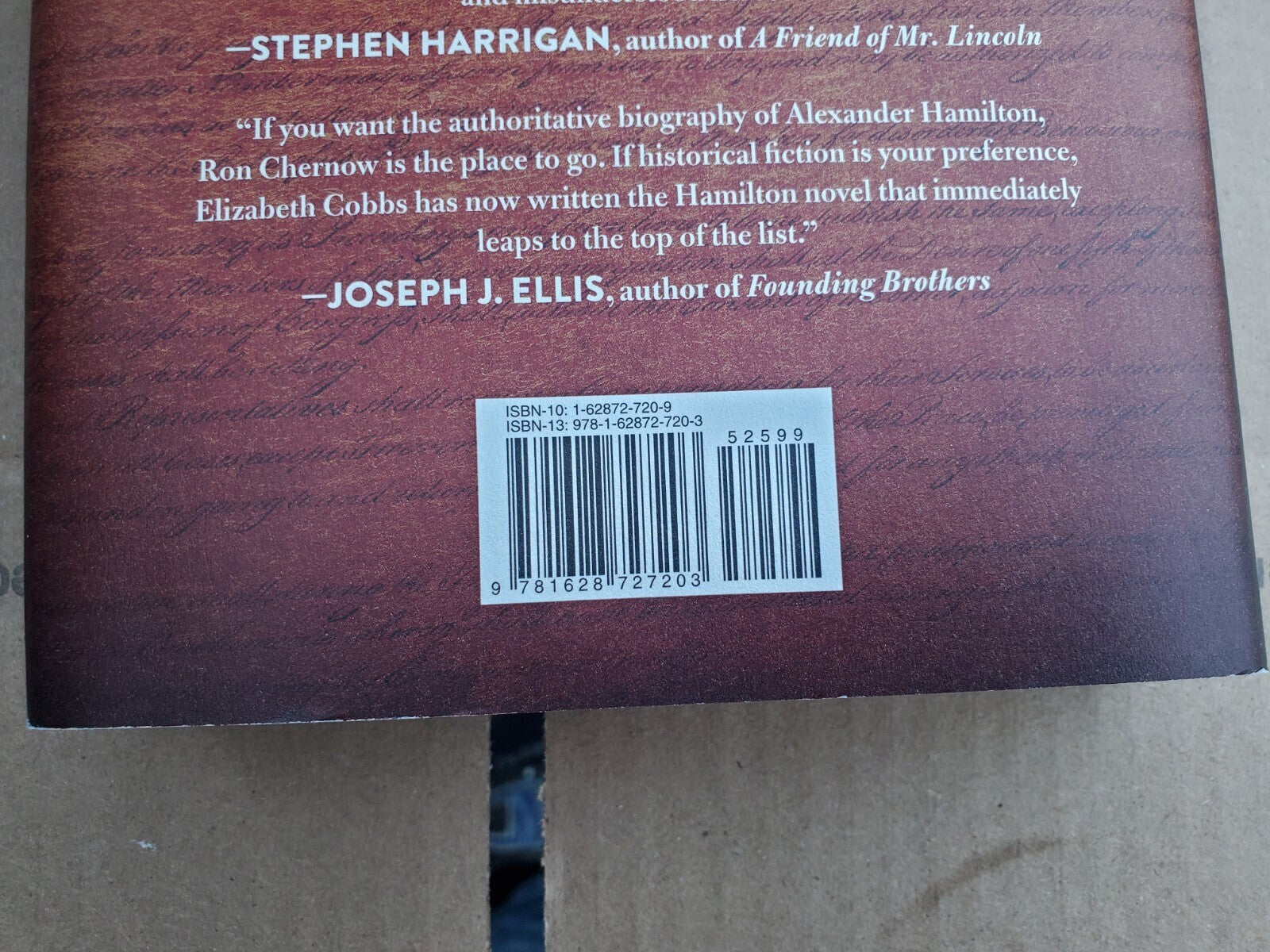 The Hamilton Affair By Elizabeth Cobbs Hardcover, First Edition B9