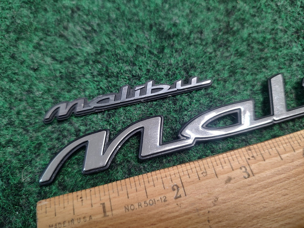 2 1997-2003 Chevy Malibu Chrome Rear Emblem Badge Logo Nameplate Name Plate 3S7