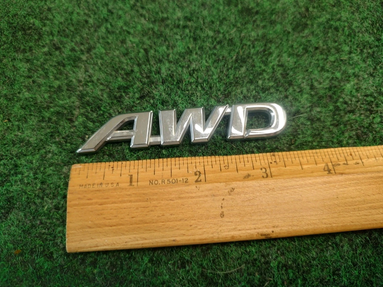 AWD Logo Chrome Emblem Badge Sign Logo Trim Name Plate OEM 2S8