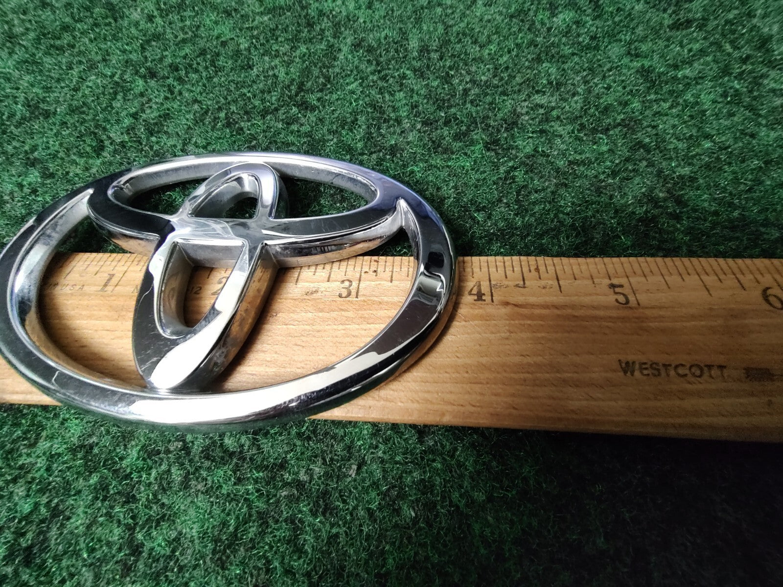 Toyota Chrome Emblem Logo Symbol Name Plate Unknown Model About 4" 7L8
