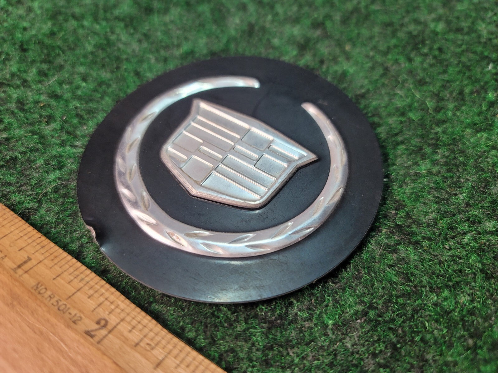 Cadillac OEM Emblem Badge Logo Name Plate Tin Like Material 6S9