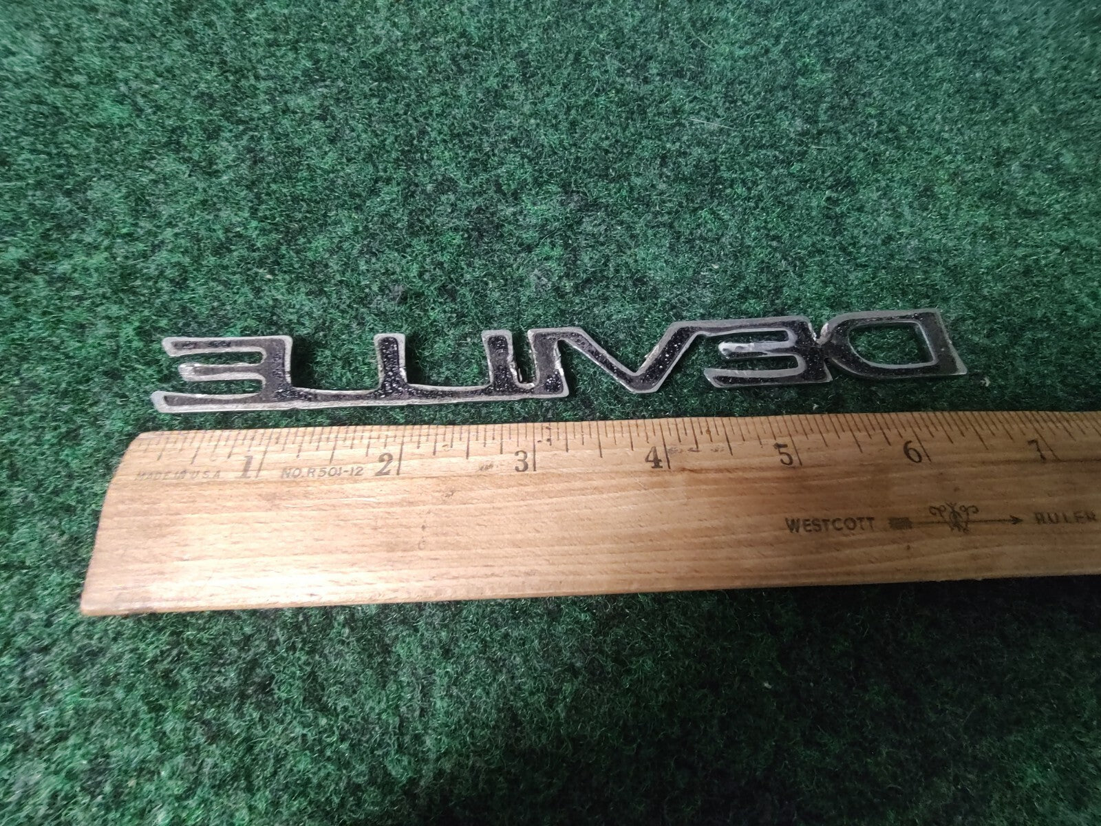 Cadillac DeVille Emblem Badge OEM Vintage Trim Classic Car Nameplate Script 8L3