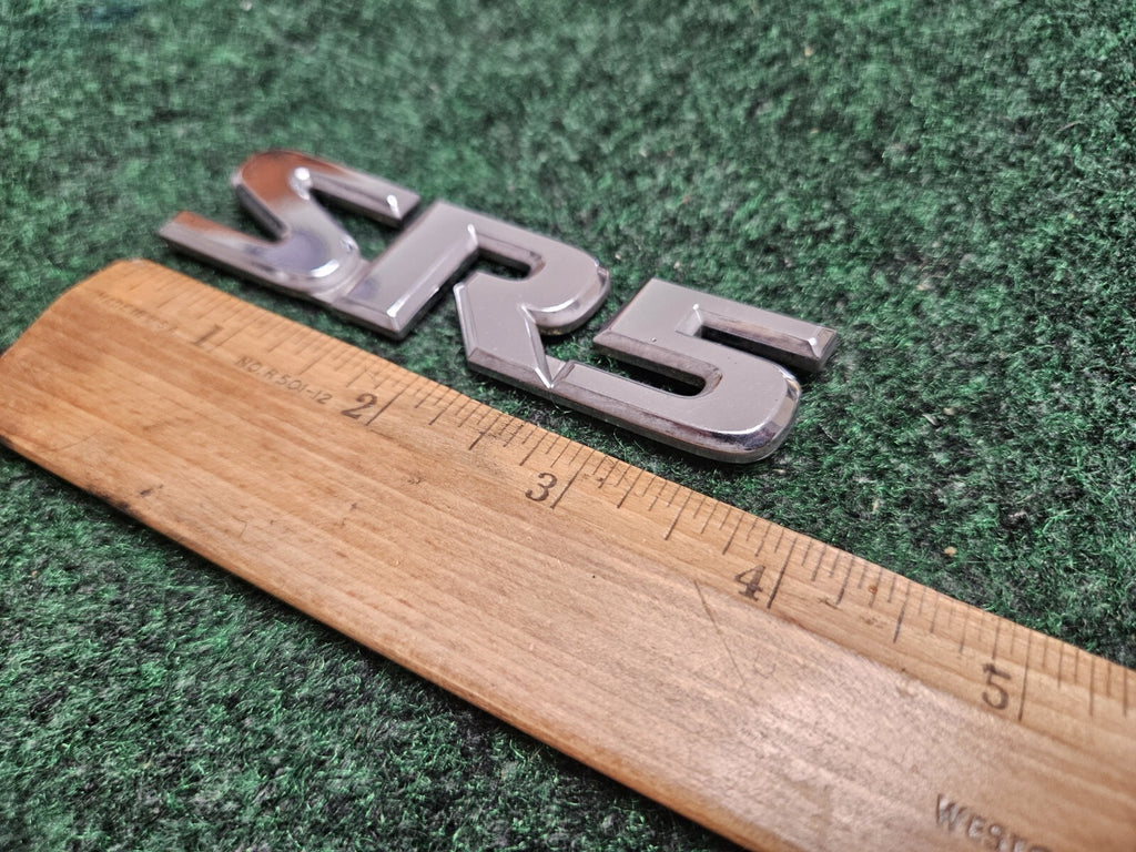 Toyota OEM SR5 Chrome 3 7/8" Emblem Badge Logo Nameplate Name Plate Insignia 5M3