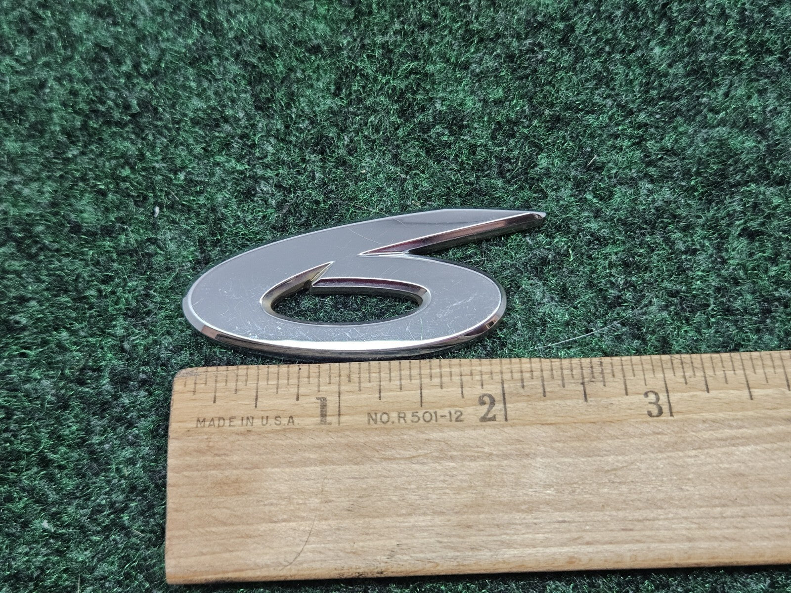 OEM "6" Chrome Individual Number Lettering Emblem Badge Logo Nameplate 3D  7S7