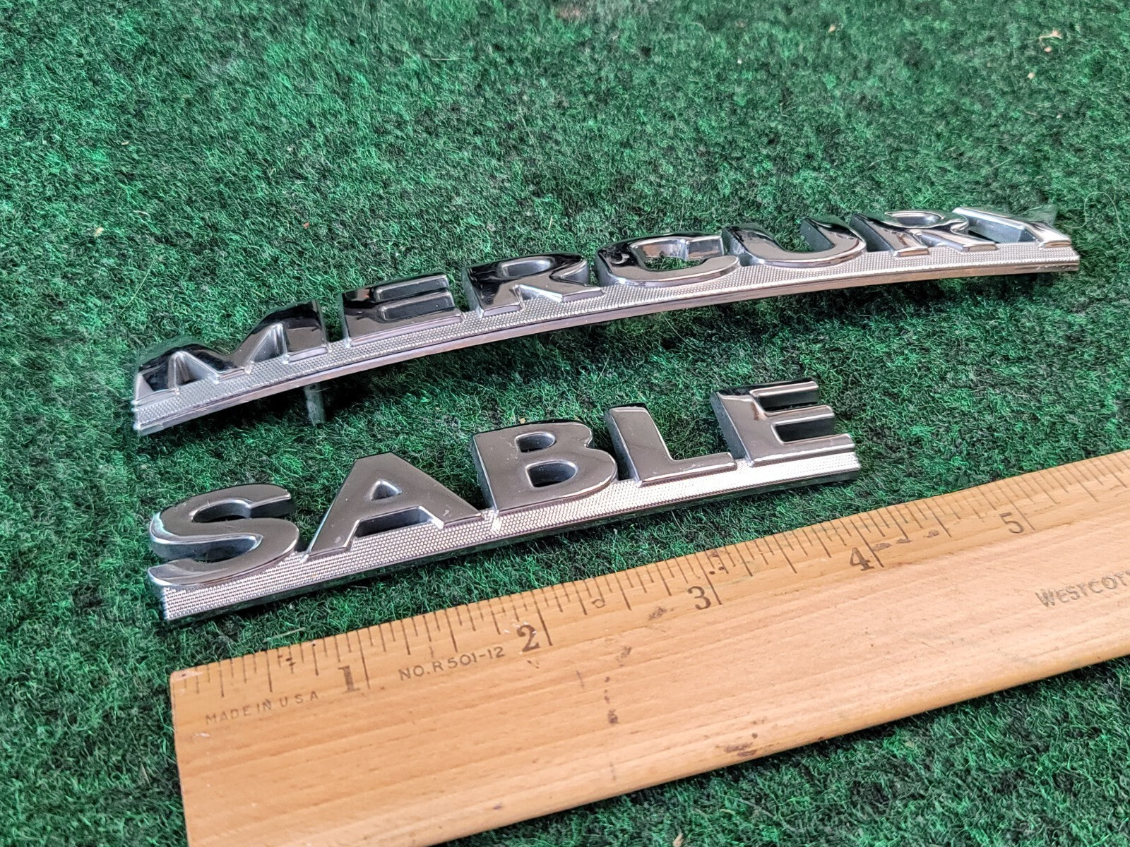 00 01 02 03 MERCURY SABLE HATCHBACK REAR LID EMBLEM LOGO BADGE SIGN SET 1M3