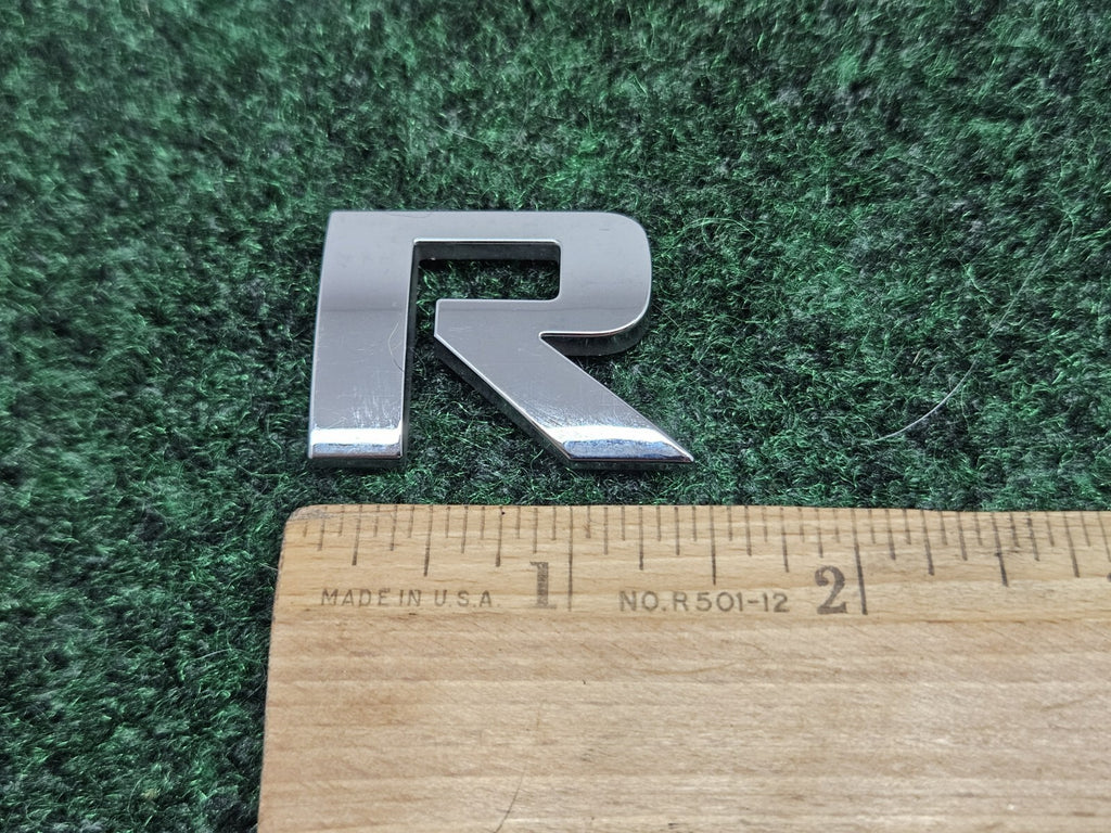 OEM "R" Chrome Individual Letter Lettering Emblem Badge Logo Nameplate 7S6