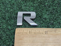 OEM "R" Chrome Individual Letter Lettering Emblem Badge Logo Nameplate 7S6