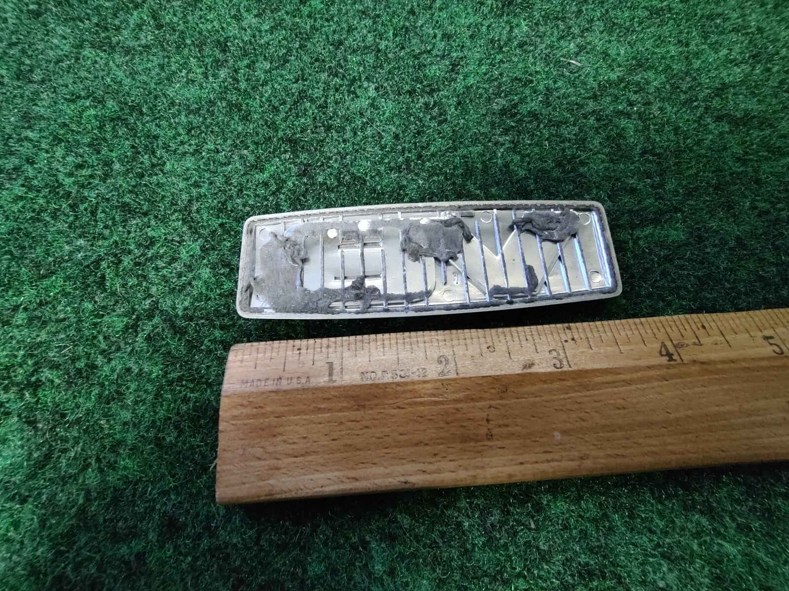 V6 Silver 3.75" Emblem Badge Logo Nameplate Name Plate OEM 5S6