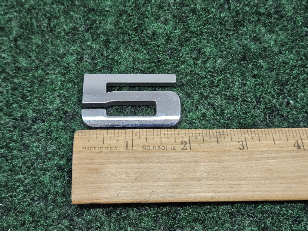 OEM "5" Chrome Individual 3D Number Lettering Emblem Badge Logo Nameplate 2S2