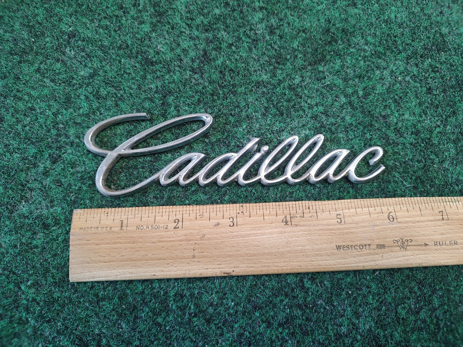 Cadillac Chrome Plastic 6inch Emblem Badge Logo Nameplate Name Plate 3S7