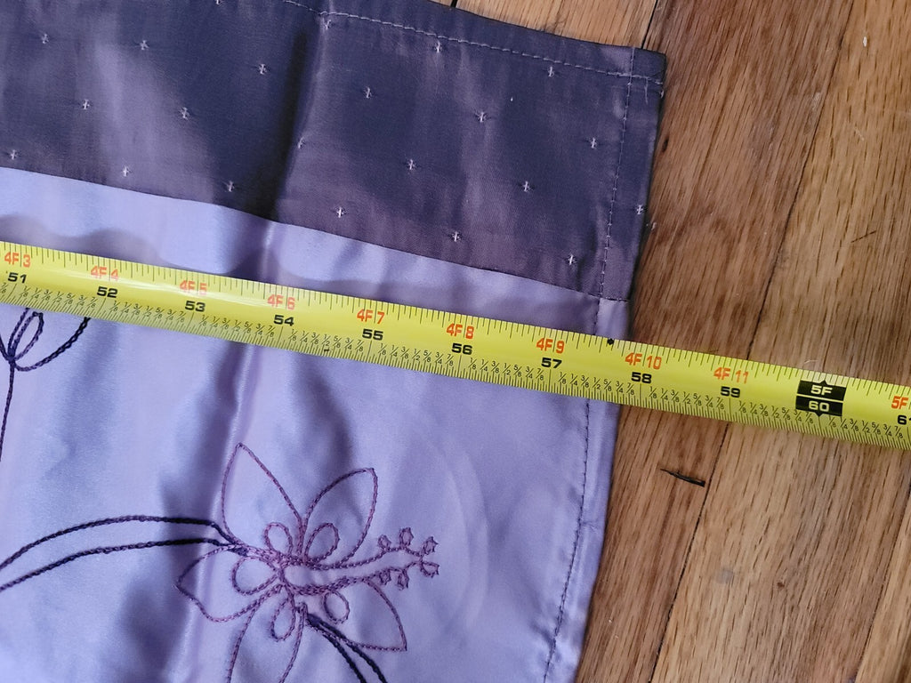 NEW Window Valance With Floral Design Plum Purple 58 INCHES BY 18 Inches 9L9