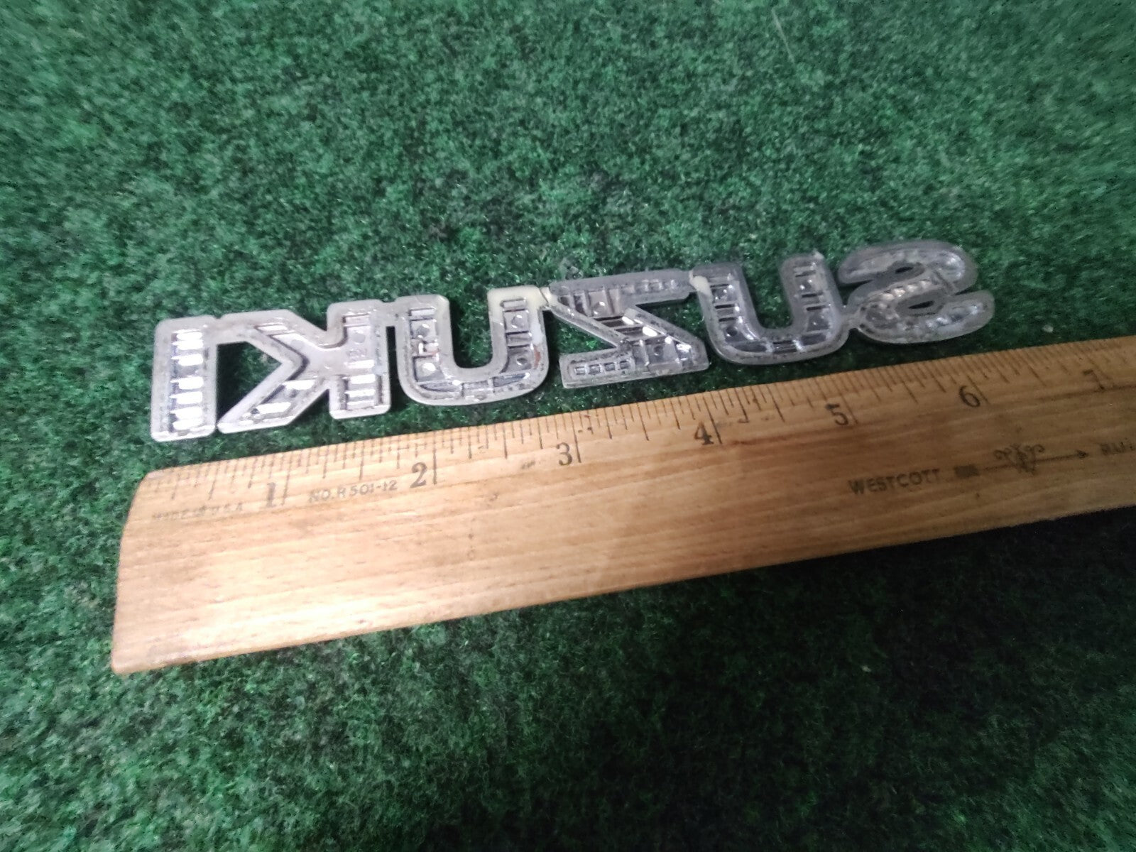 Suzuki OEM Chrome Plastic Emblem Badge Logo Nameplate Name Plate 8L3