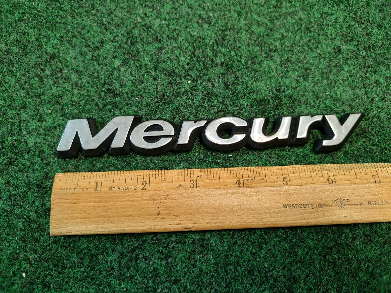 Mercury OEM Chrome Plastic 7 3/8" Emblem Badge Logo Nameplate Name Plate 1S4