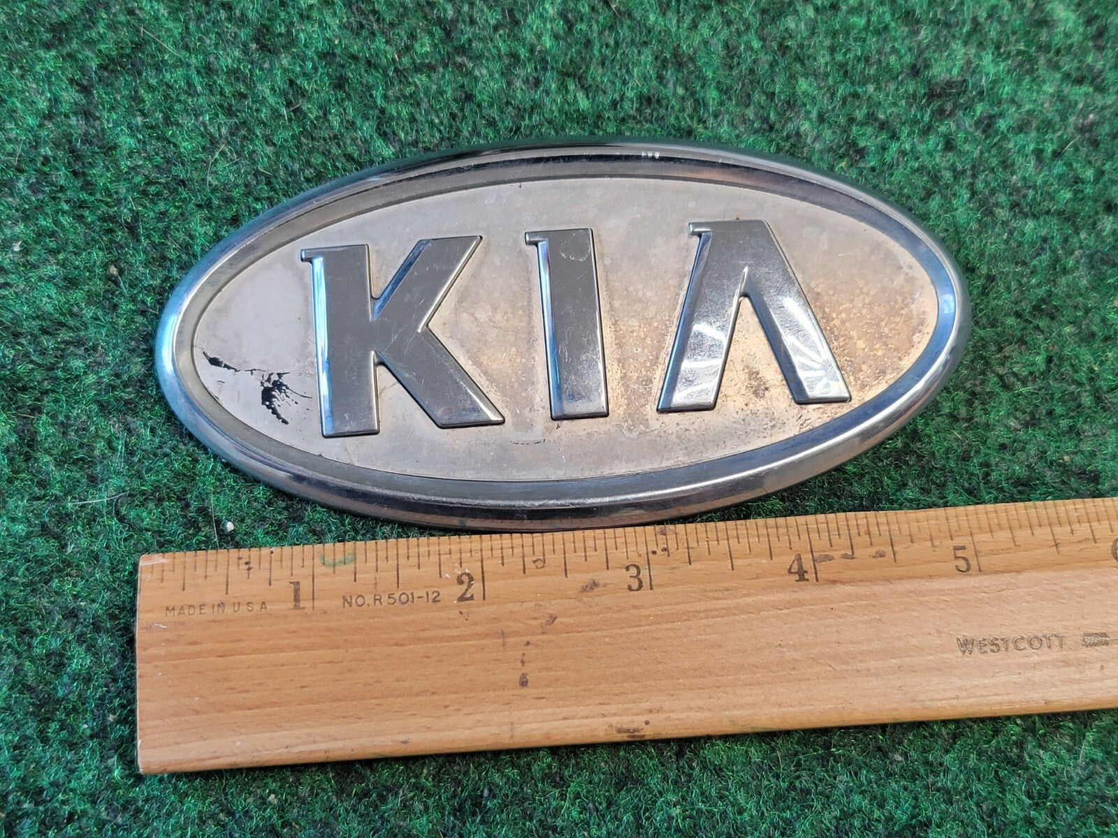 2016 Kia Sportage Front Grille Emblem Black Chrome SYH301-130 OEM 1M6