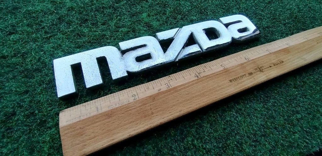 Mazda OEM Chrome Emblem Badge Logo Nameplate Name Plate ~7.5 Inches 5S3