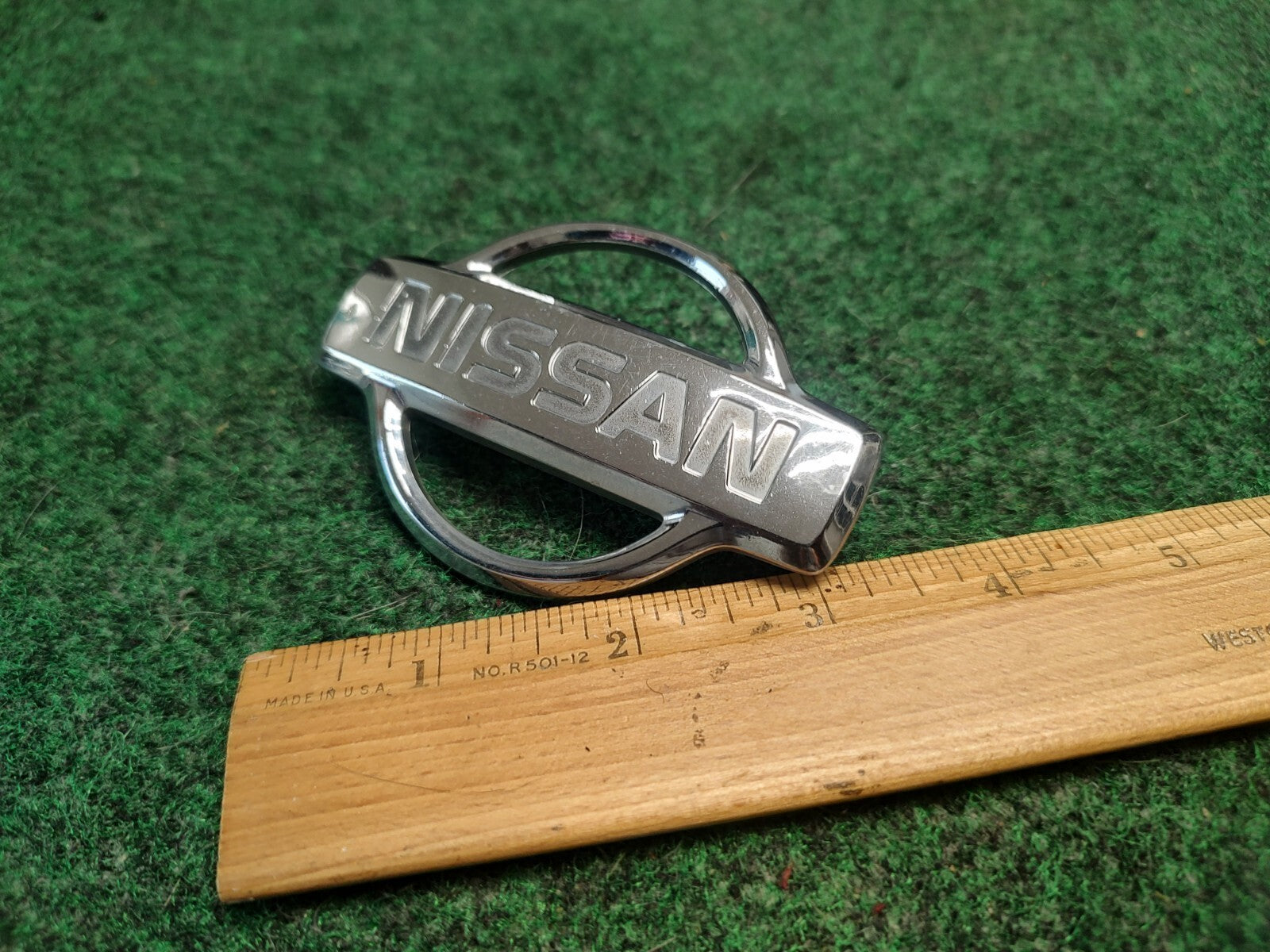650Z NISSAN CHROME EMBLEM LOGO BADGE SIGN SYMBOL OEM 3S5